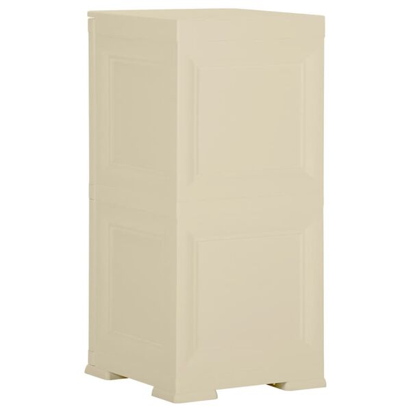 vidaXL Plastic Cabinet 40x43x85.5 cm Wood Design Angora White