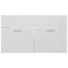 vidaXL Bathroom Furniture Set High Gloss White Engineered Wood
