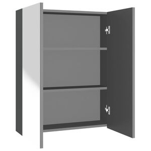 vidaXL Bathroom Mirror Cabinet 60x15x75 cm MDF Anthracite