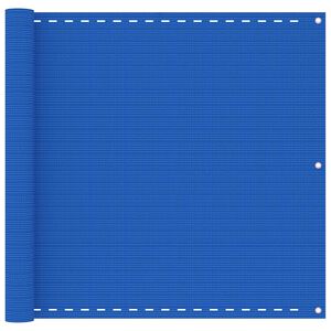 vidaXL Balcony Screen Blue 90x600 cm HDPE