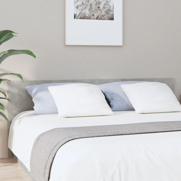 vidaXL Bed Headboard Concrete Grey 200x1.5x80 cm Engineered Wood