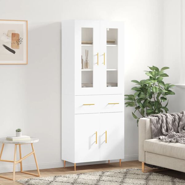 vidaXL Highboard White 69.5x34x180 cm Engineered Wood