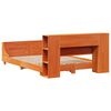 vidaXL Bed Frame without Mattress Wax Brown 120x200 cm Solid Wood Pine