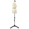 vidaXL Adjustable Dress Form Female Height Adjustable Cream L Velvet
