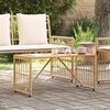 vidaXL Outdoor Table Natural 80 x 40 x 40 cm Steel and Poly Rattan