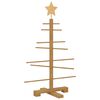 vidaXL Wooden Christmas Tree Brown 75 cm Bamboo