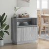 vidaXL LED Sideboard Grey Sonoma 71 x 34.5 x 75 cm Engineered Wood