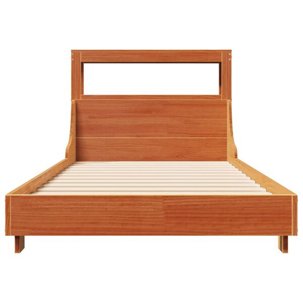 vidaXL Bed Frame without Mattress Wax Brown 100x200 cm Solid Wood Pine