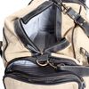 vidaXL Weekend Bag Canvas and Real Leather Beige