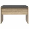 vidaXL Hall Bench with Cushion Sonoma Oak 63 x 38 x 40 cm