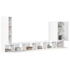 vidaXL TV Wall Cabinet Set Wall-mounted 6 pcs High Gloss White