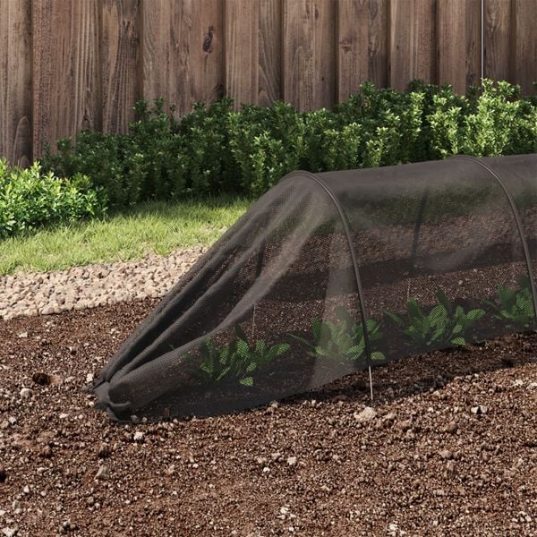 vidaXL Netting Tunnels 2 pcs Black Steel and Polyethylene