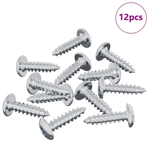 vidaXL Screw 12 pcs Silver M4 x 16 mm Steel