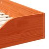 vidaXL Bed Frame Wax Brown 100 x 210 cm Solid Pine Wood