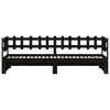 vidaXL Pull-out Day Bed without Mattress Black 2x(90x200) cm Solid Wood
