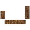 vidaXL TV Cabinet Set Wall-mounted 4 pcs Smoked Oak Engineered Wood