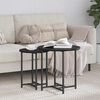 vidaXL Side Table Set 2 pcs Black Oak