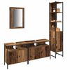 vidaXL Bathroom Furniture Set with Door 4 pcs Old Wood Engineered Wood