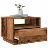 vidaXL Coffee Table with LED Lights Old Wood 50x49x40 cm