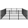 vidaXL Outdoor Dog Kennel Steel 14.11 m&sup2;
