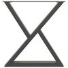 vidaXL Dining Table Legs 2 pcs Anthracite 80x(72-73.3) cm Steel