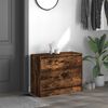 vidaXL Shoe Cabinet Smoked Oak 80x34x63 cm Engineered Wood