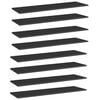 vidaXL Bookshelf Boards 8 pcs High Gloss Black 100x30x1,5 cm Engineered Wood