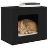 vidaXL Cat House Black 51 x 30 x 42 cm Engineered Wood