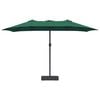 vidaXL Garden Parasol Green 385 x 209 x 244 cm Polyester
