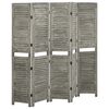 vidaXL 5-Panel Room Divider Grey 179x166 cm Solid Wood