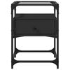 vidaXL Bedside Cabinet Black 40x40x55 cm Engineered Wood