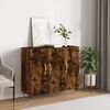 vidaXL Sideboard Smoked Oak 90x34x80 cm Engineered Wood