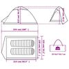 vidaXL Camping Tent Dome 2-Person White Blackout Fabric Waterproof
