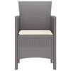 vidaXL Garden Chair 2 pcs Light Grey 53 x 49 x 85 cm Polypropylene