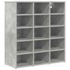vidaXL Shoe Cabinet Concrete grey 77.5 x 30 x 83.5 cm Engineered Wood