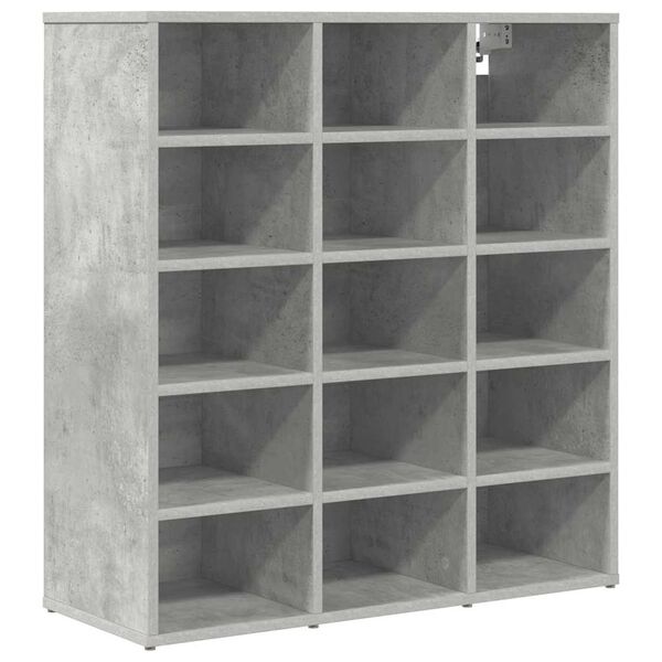 vidaXL Shoe Cabinet Concrete grey 77.5 x 30 x 83.5 cm Engineered Wood
