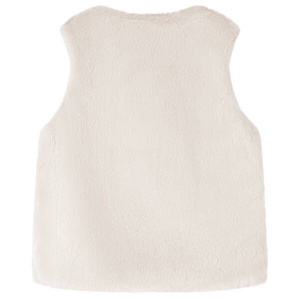 Kids' Vest Faux Fur Beige 140