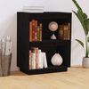 vidaXL Console Cabinet Black 60x34x75 cm Solid Wood Pine