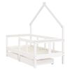 vidaXL Kids Bed Frame with Drawers White 70x140 cm Solid Wood Pine