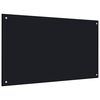 vidaXL Kitchen Backsplash Black 100 x 60 cm Tempered Glass