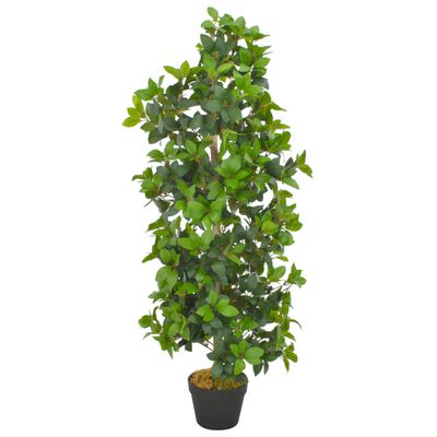 vidaXL Artificial Plant Laurel Tree with Pot Green 120 cm