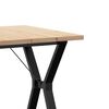 vidaXL Dining Table Y-Frame 70x70x75.5 cm Solid Wood Pine and Steel