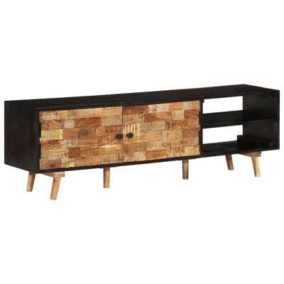 vidaXL TV Cabinet 140x30x45 cm Rough Mango Wood and Solid Acacia Wood