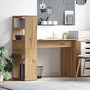 vidaXL Desk with Shelf Artisan Oak 113 x 54 x 120 cm Engineered Wood