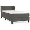 vidaXL Box Spring Bed with Mattress Dark Grey 80x200 cm Velvet