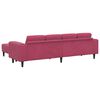 vidaXL Sofa Set Wine red Velvet