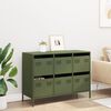 vidaXL Sideboard&nbsp;Olive Green 101.5x39x73.5 cm Cold-rolled Steel