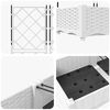 vidaXL Garden Planter 3 pcs White 120 x 40 x 125.5 cm Steel