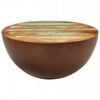vidaXL Coffee Table Bowl-shaped with Steel Base Solid Reclaimed Wood