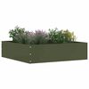 vidaXL Lawn Edging 6 pcs Olive Green 50 x 50 x 13 cm Steel